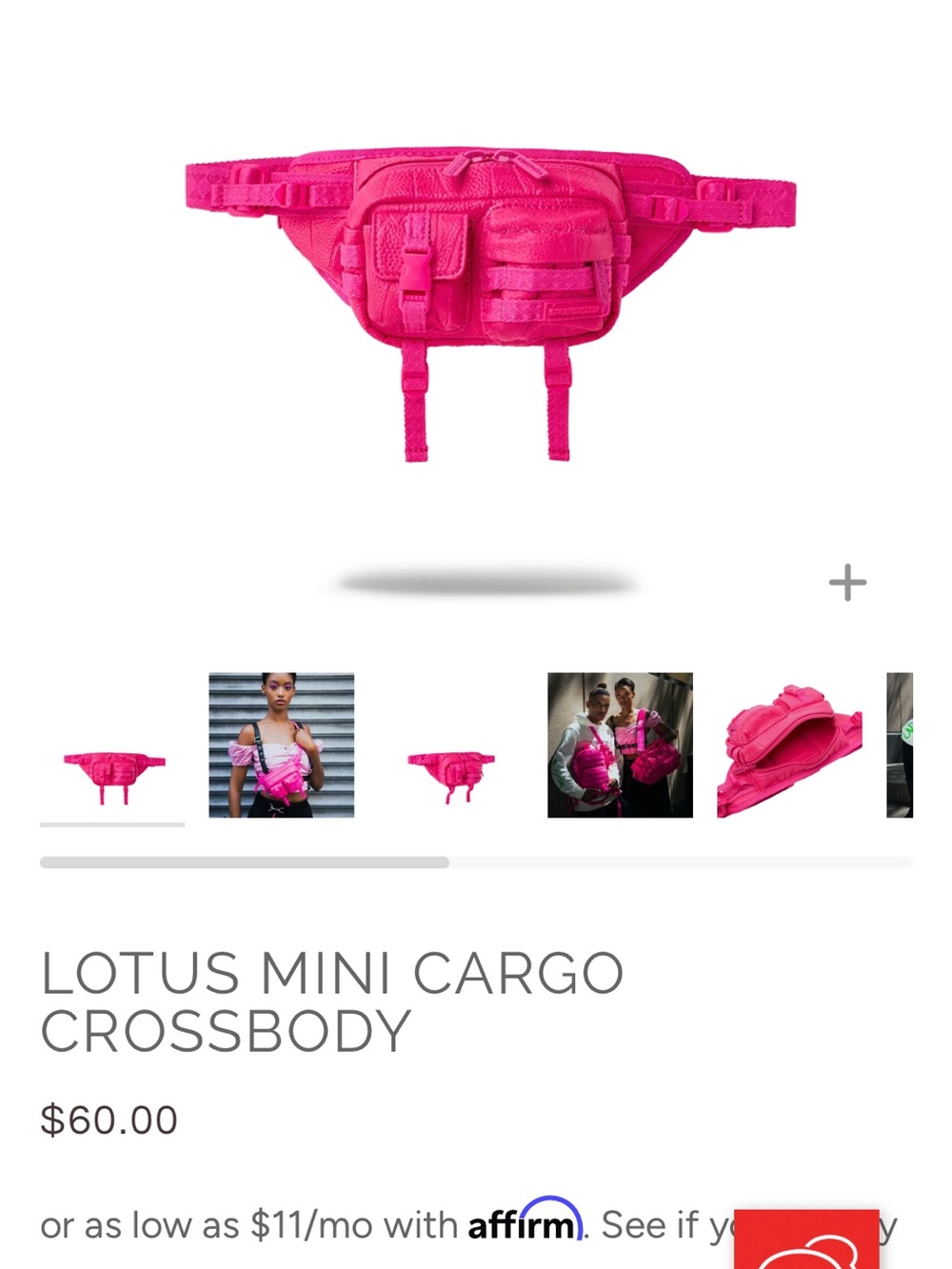 Lotus Mini Cargo Crossbody - Hot Pink